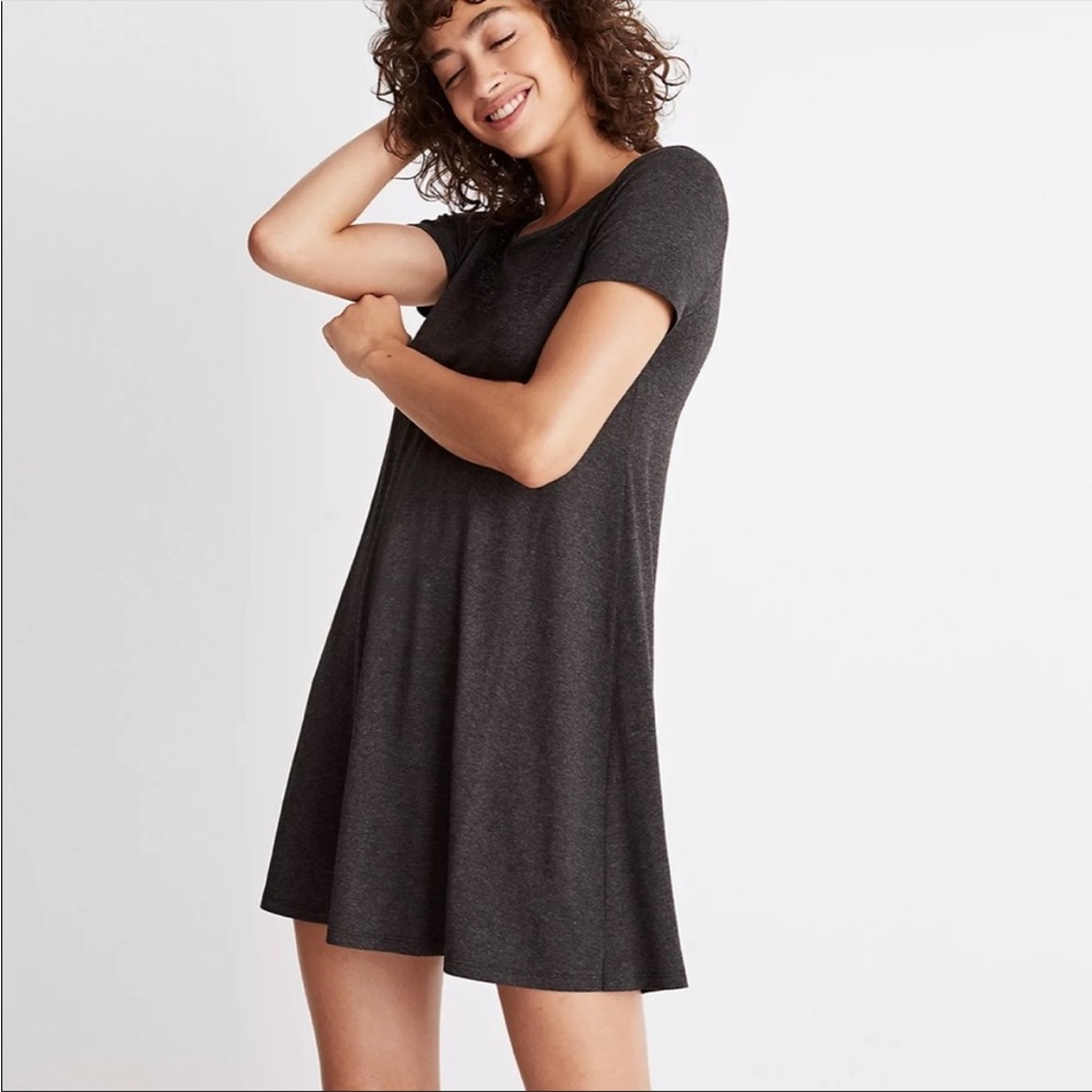 Madewell grey swingy tee dress size small